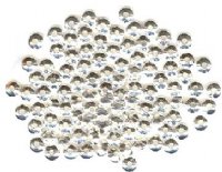 100 3x5mm Bright Silver Plated UFO Spacer Beads